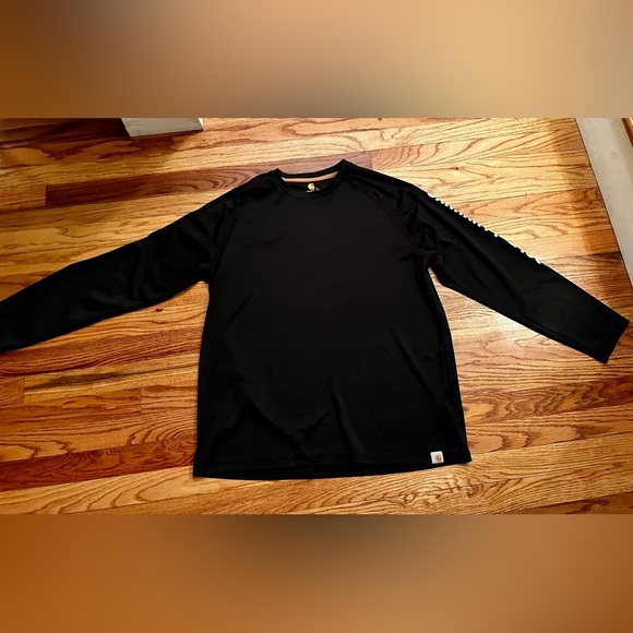 CARHARTT RELAXED FIT BLACK OUTWORK OUTFISH SIZE LARGE LONG SLEE TSHIRT - Picture 1 of 10